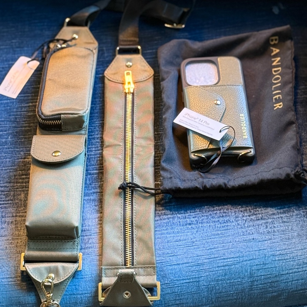 *NEW* Billie Strap Bandolier - 14Pro iPhone
Crossover Olive Belt Bag Set
